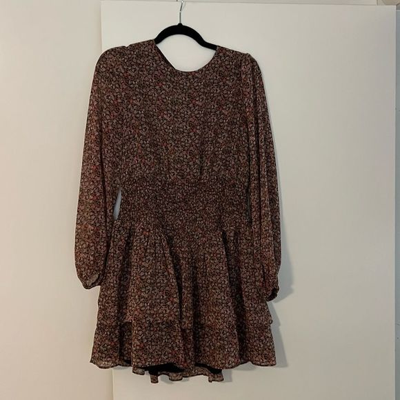 Aqua Dresses & Skirts - Aqua Polyester Floral Drop Waist Mini Dress Size Large